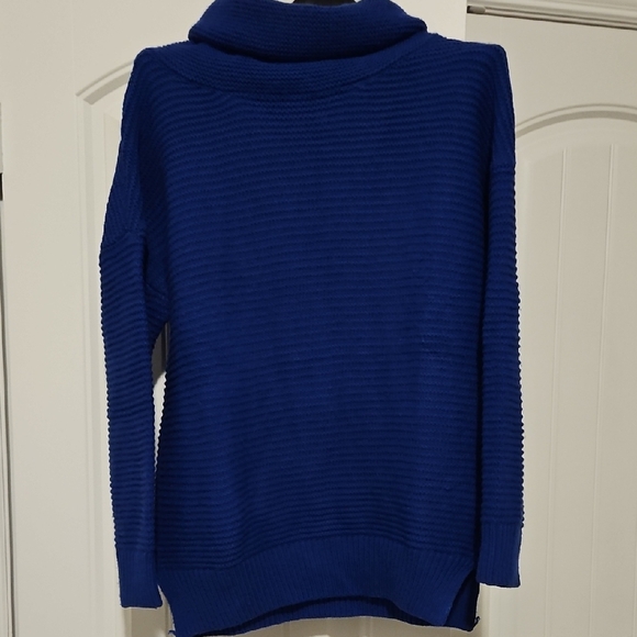 Source Unknown Royal Blue Cowl Neck Sweater - Picture 1 of 1